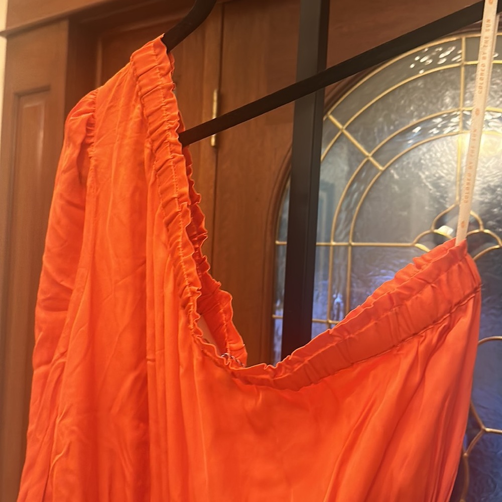 Farm Rio One Shoulder Jumpsuit in Orange NEW - Picture 10 of 14
